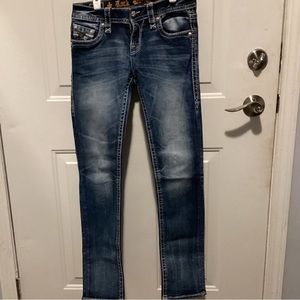 Rock Revival Arisa Jeans Women’s Size 26  Straight W30 L32 R7.5 Approx Med Wash